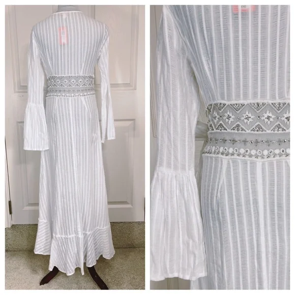 NWT! River Island Waterfall Maxi Beach Kaftan - Picture 5 of 8